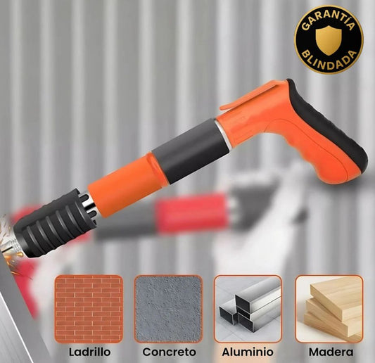Pistola Fijadora de Clavos Portátil + Kit Protector + 100 Clavos ¡GRATIS! | Herramienta Profesional de Alta Precisión